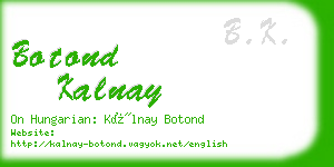 botond kalnay business card